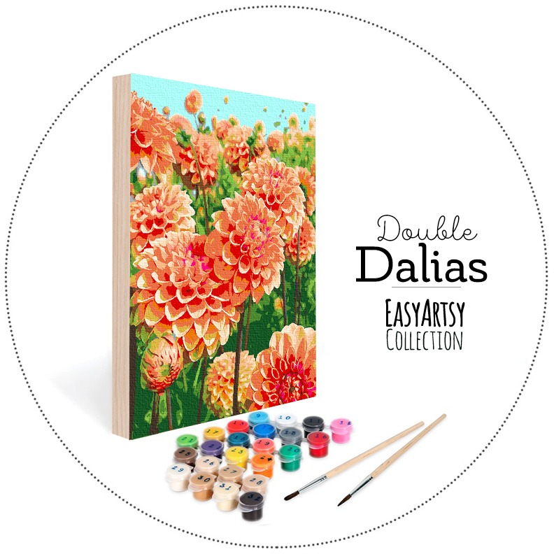 Double Dahlias | EasyArtsy Paint by Number