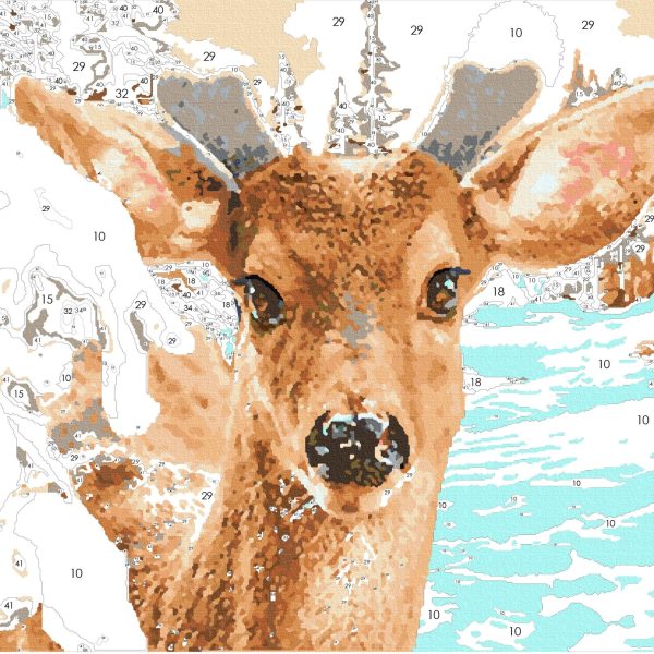 Snow Deer | EasyArtsy Paint by Number